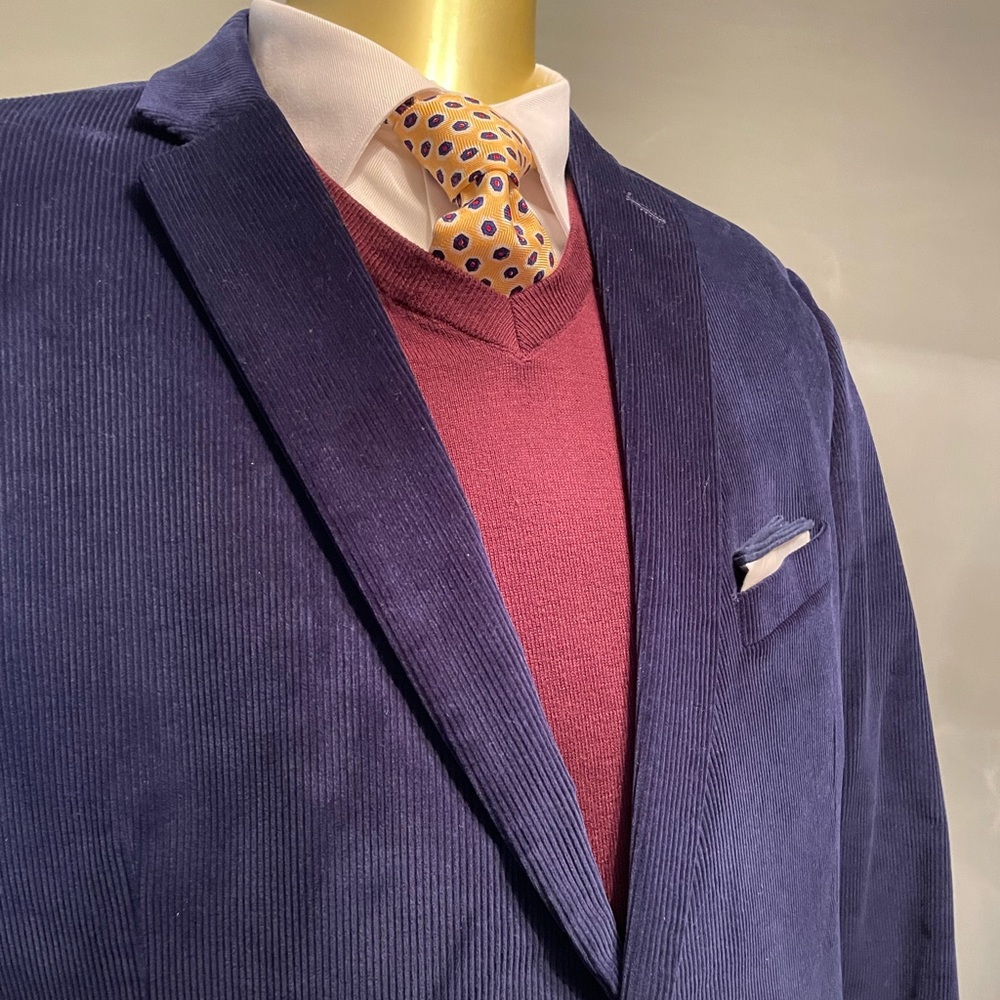 NWOT Corduroy Sport Coat-Navy